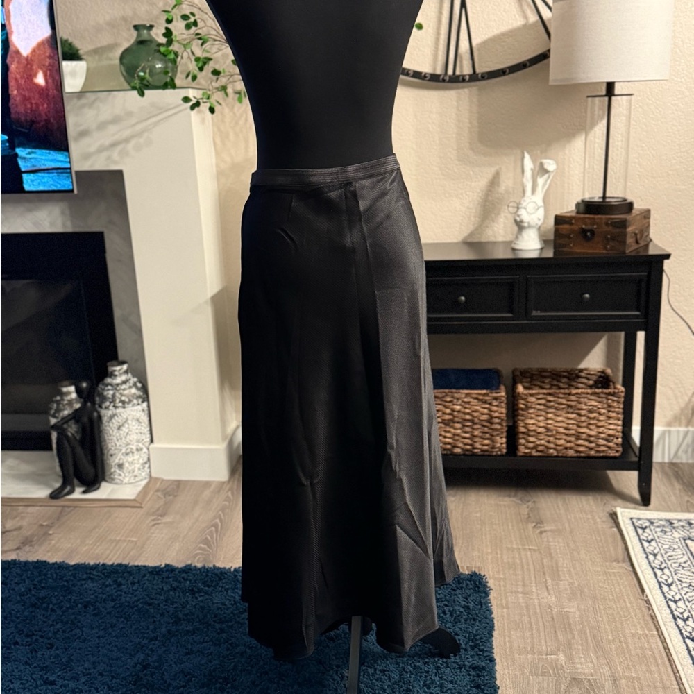 NWT Chico's Black Label Maxi Black A-Line Skirt - Size 12 - Picture 3 of 7